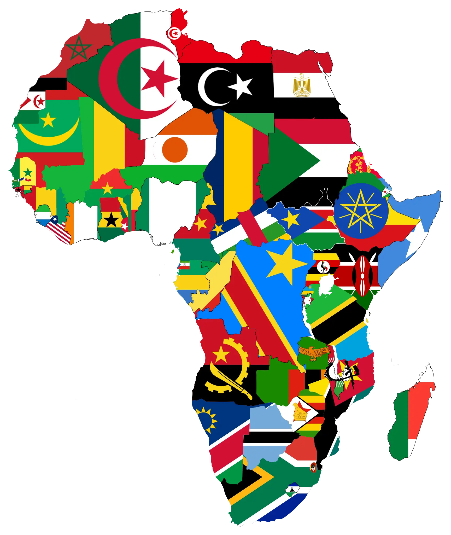 Africa_Flag_Map